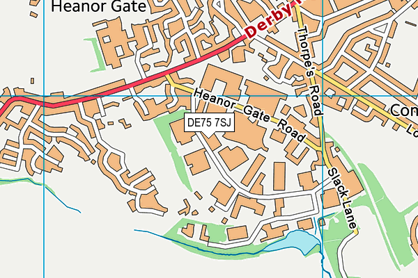 DE75 7SJ map - OS VectorMap District (Ordnance Survey)