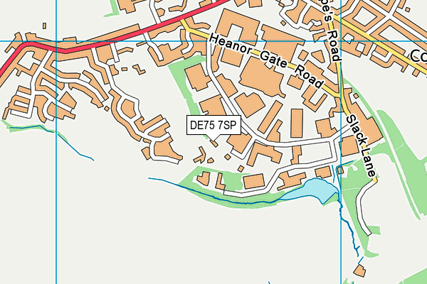 DE75 7SP map - OS VectorMap District (Ordnance Survey)