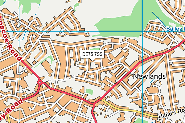 DE75 7SS map - OS VectorMap District (Ordnance Survey)