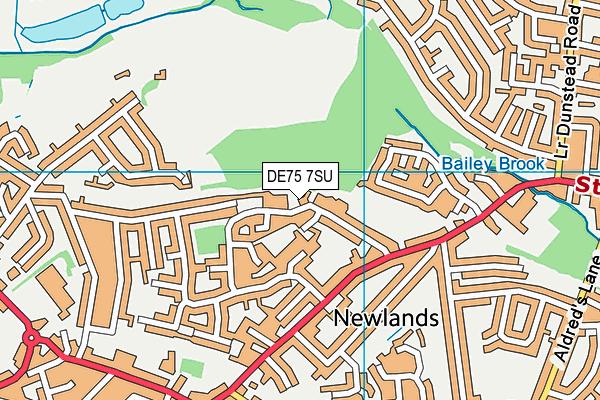 DE75 7SU map - OS VectorMap District (Ordnance Survey)