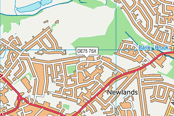 DE75 7SX map - OS VectorMap District (Ordnance Survey)