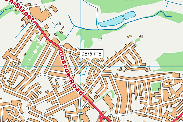 DE75 7TE map - OS VectorMap District (Ordnance Survey)