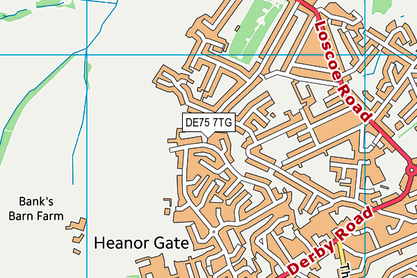 DE75 7TG map - OS VectorMap District (Ordnance Survey)