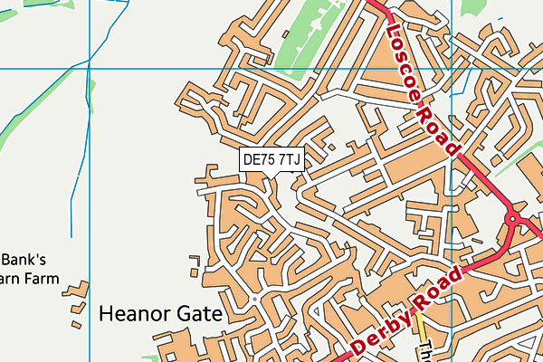 DE75 7TJ map - OS VectorMap District (Ordnance Survey)