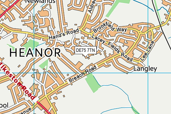 DE75 7TN map - OS VectorMap District (Ordnance Survey)