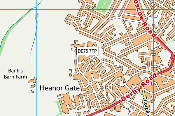 DE75 7TP map - OS VectorMap District (Ordnance Survey)