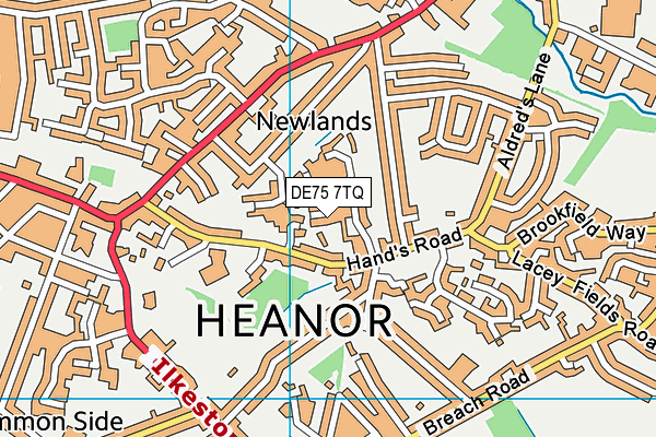 DE75 7TQ map - OS VectorMap District (Ordnance Survey)