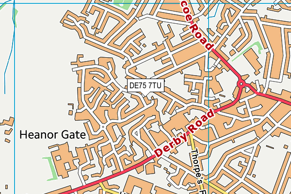 DE75 7TU map - OS VectorMap District (Ordnance Survey)