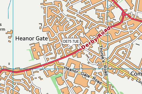 DE75 7UE map - OS VectorMap District (Ordnance Survey)