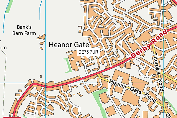 DE75 7UR map - OS VectorMap District (Ordnance Survey)