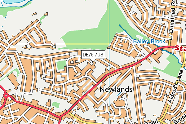 DE75 7US map - OS VectorMap District (Ordnance Survey)