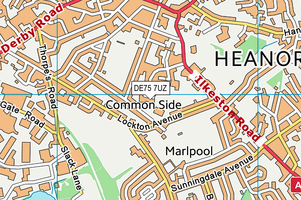 DE75 7UZ map - OS VectorMap District (Ordnance Survey)