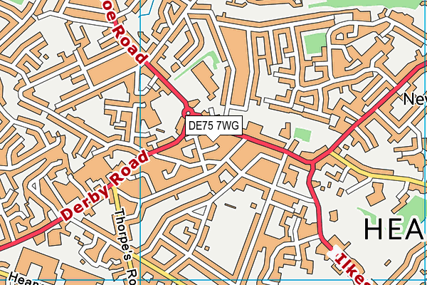 DE75 7WG map - OS VectorMap District (Ordnance Survey)