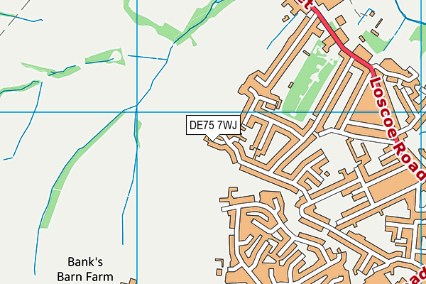 DE75 7WJ map - OS VectorMap District (Ordnance Survey)