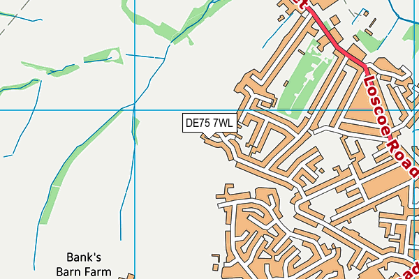 DE75 7WL map - OS VectorMap District (Ordnance Survey)