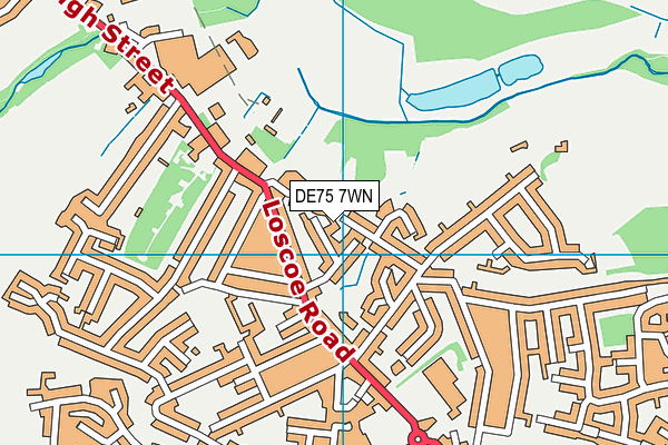 DE75 7WN map - OS VectorMap District (Ordnance Survey)