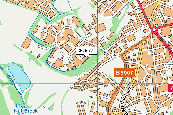 DE75 7ZL map - OS VectorMap District (Ordnance Survey)