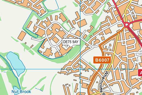 DE75 9AY map - OS VectorMap District (Ordnance Survey)