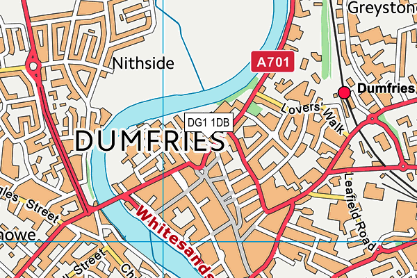 DG1 1DB map - OS VectorMap District (Ordnance Survey)