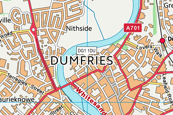 DG1 1DU map - OS VectorMap District (Ordnance Survey)