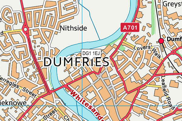 DG1 1EJ map - OS VectorMap District (Ordnance Survey)