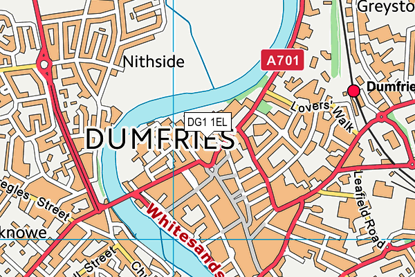 DG1 1EL map - OS VectorMap District (Ordnance Survey)