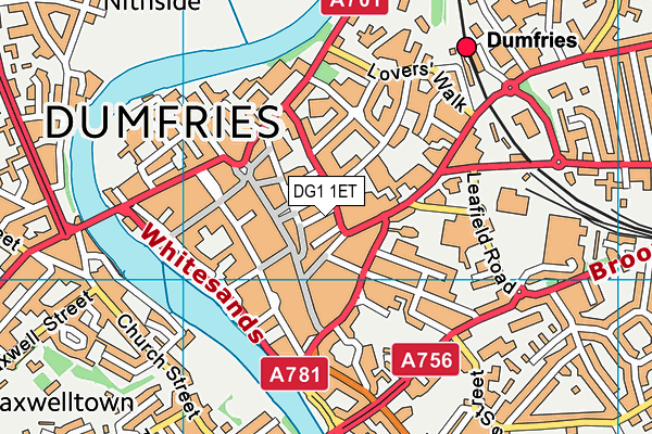 DG1 1ET map - OS VectorMap District (Ordnance Survey)