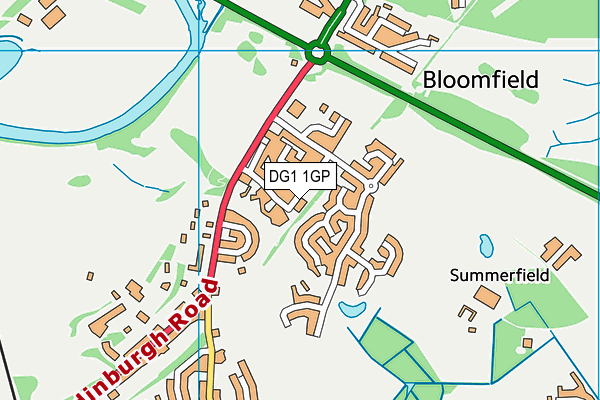 DG1 1GP map - OS VectorMap District (Ordnance Survey)