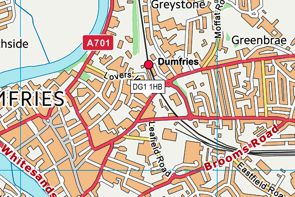 DG1 1HB map - OS VectorMap District (Ordnance Survey)