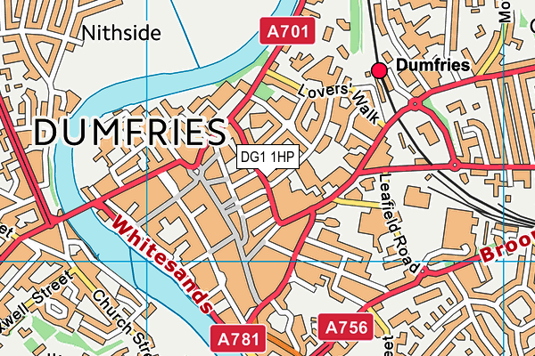 DG1 1HP map - OS VectorMap District (Ordnance Survey)