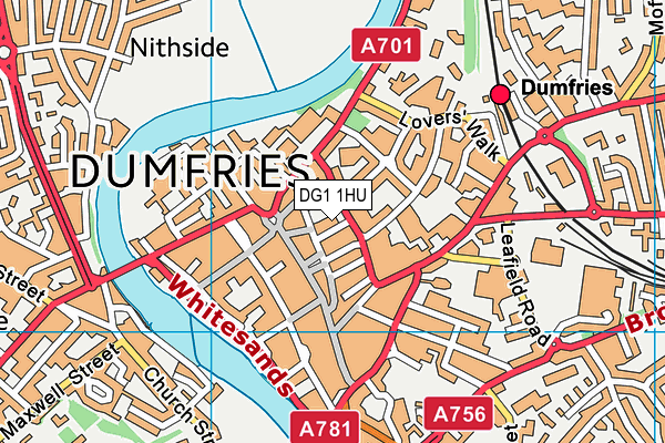 DG1 1HU map - OS VectorMap District (Ordnance Survey)