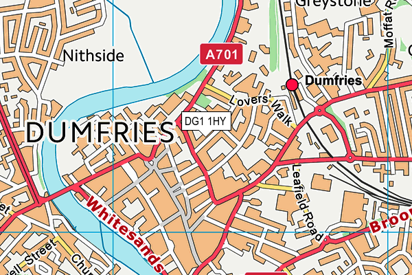 DG1 1HY map - OS VectorMap District (Ordnance Survey)