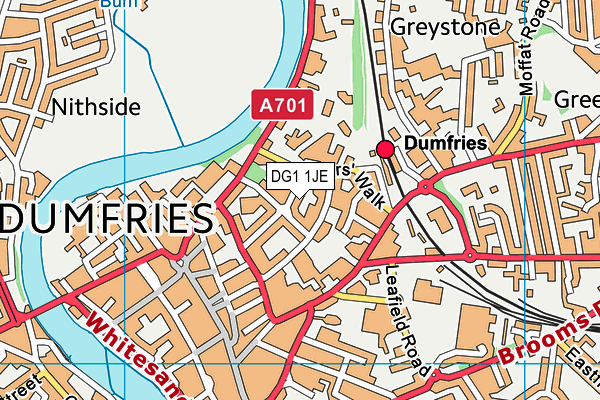 DG1 1JE map - OS VectorMap District (Ordnance Survey)