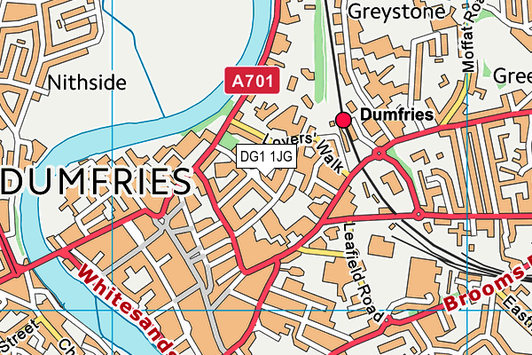 DG1 1JG map - OS VectorMap District (Ordnance Survey)