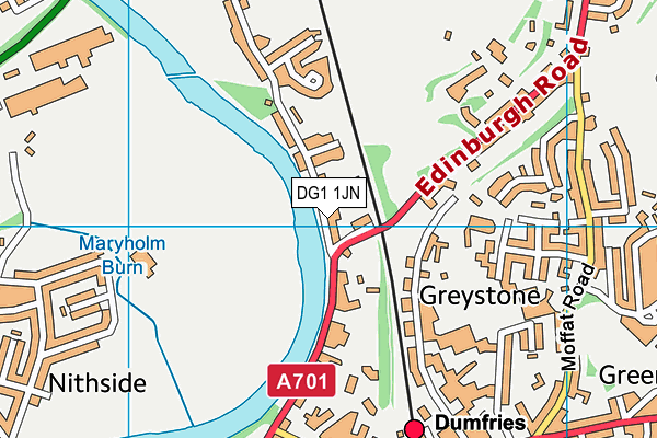 DG1 1JN map - OS VectorMap District (Ordnance Survey)