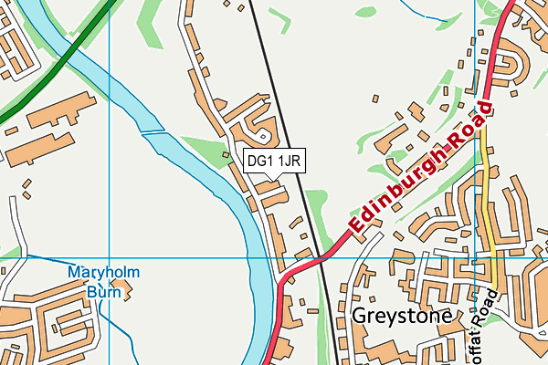 DG1 1JR map - OS VectorMap District (Ordnance Survey)