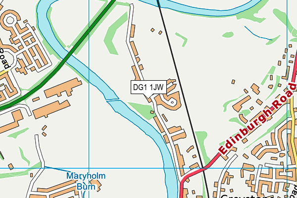 DG1 1JW map - OS VectorMap District (Ordnance Survey)