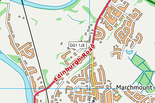 DG1 1JX map - OS VectorMap District (Ordnance Survey)