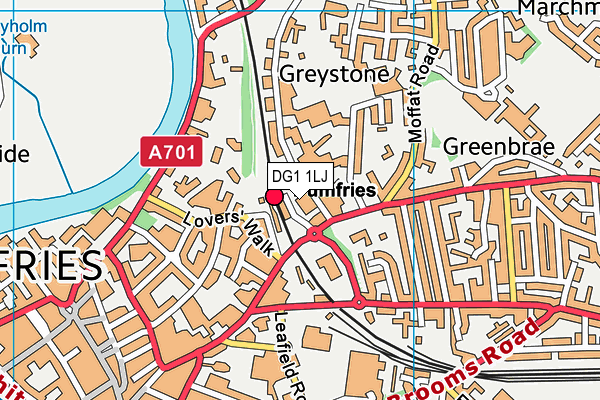 DG1 1LJ map - OS VectorMap District (Ordnance Survey)