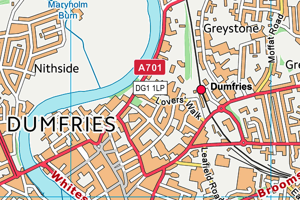 DG1 1LP map - OS VectorMap District (Ordnance Survey)