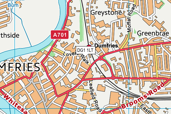 DG1 1LT map - OS VectorMap District (Ordnance Survey)