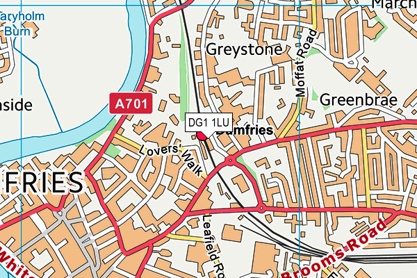 DG1 1LU map - OS VectorMap District (Ordnance Survey)