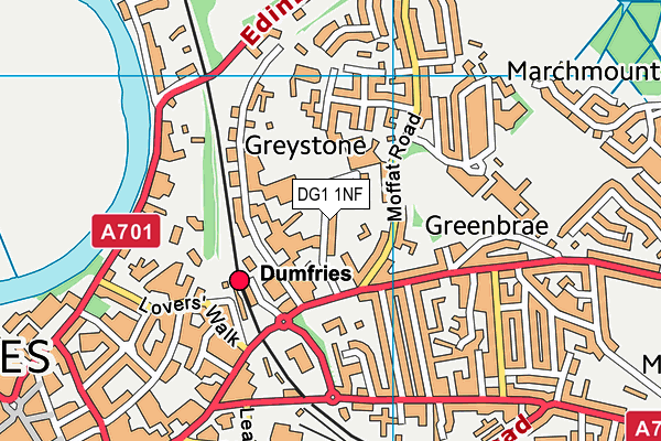 DG1 1NF map - OS VectorMap District (Ordnance Survey)