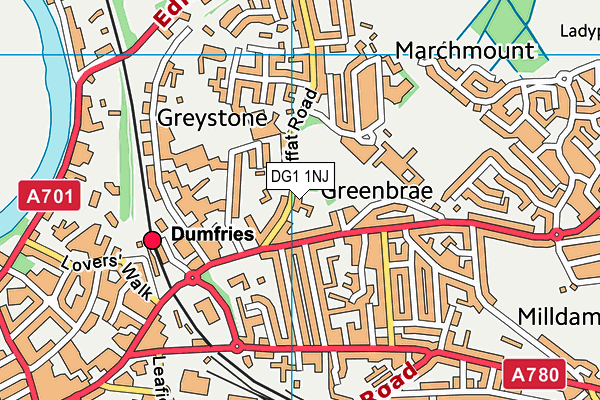 DG1 1NJ map - OS VectorMap District (Ordnance Survey)
