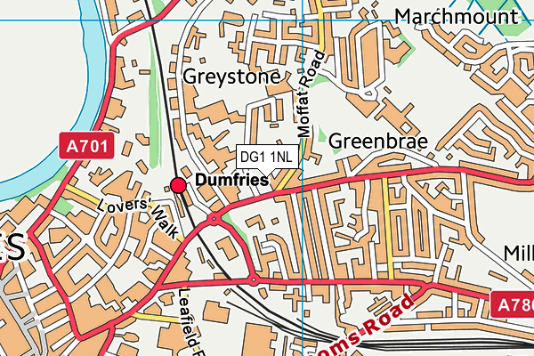 DG1 1NL map - OS VectorMap District (Ordnance Survey)