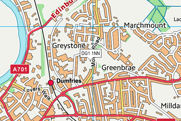 DG1 1NN map - OS VectorMap District (Ordnance Survey)