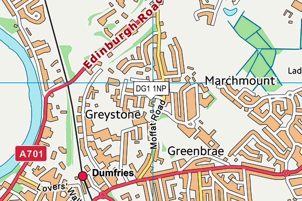 DG1 1NP map - OS VectorMap District (Ordnance Survey)