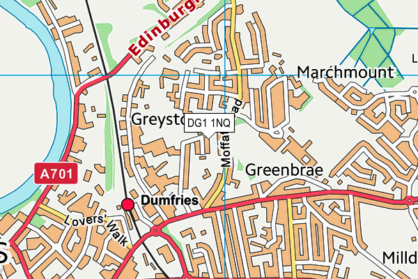 DG1 1NQ map - OS VectorMap District (Ordnance Survey)