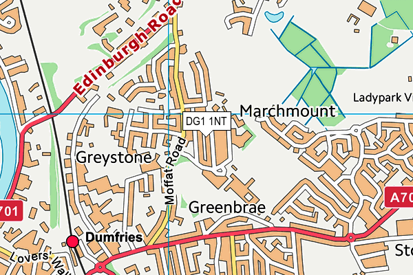 DG1 1NT map - OS VectorMap District (Ordnance Survey)