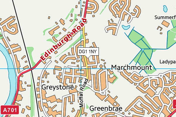 DG1 1NY map - OS VectorMap District (Ordnance Survey)